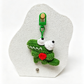 handmade Green Crocodie Amigurumi Keychain